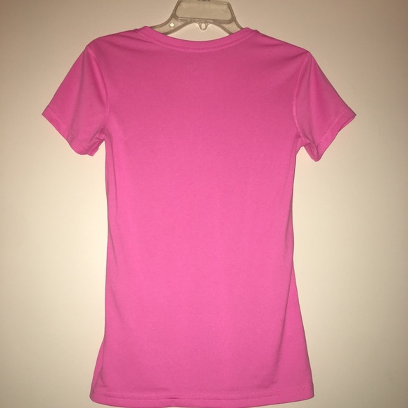 Pink Nike Dri Fit Shirt Sleeve Top - Picture 2 of 2